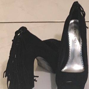Bebe fringe high heel